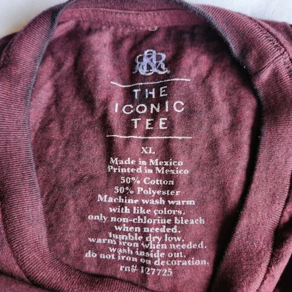 Rock & Republic Y2K Grunge Raise The Bar Music Burgundy Red XL Graphic T-Shirt R - Picture 3 of 6